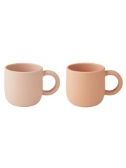 duo de tasse en silicone rose - Liewood
