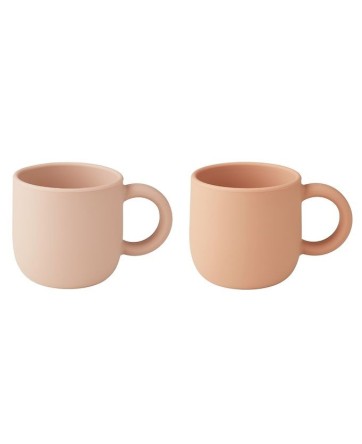 duo de tasse en silicone rose - Liewood