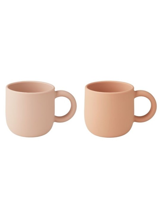 duo de tasse en silicone rose - Liewood