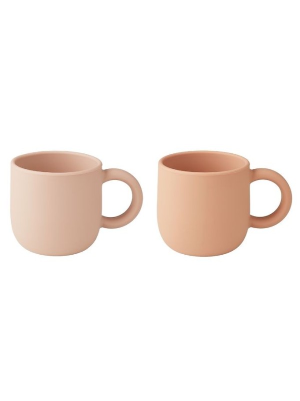 duo de tasse en silicone rose - Liewood