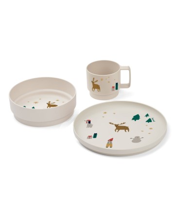 Set de vaiselle en plastique Noel - Liewood
