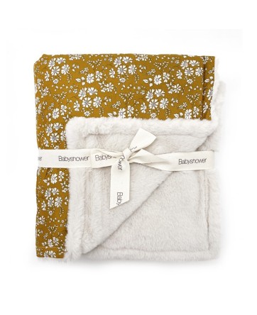 Couverture polaire moutarde 75x65cm - Babyshower