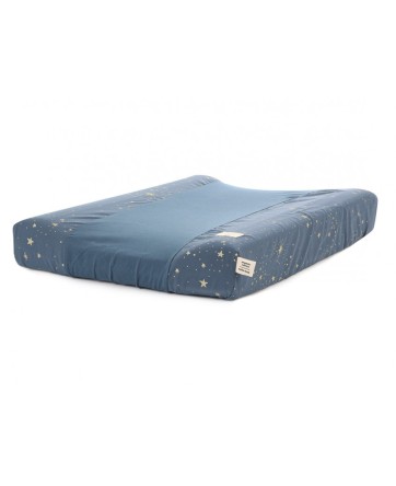 Housse matelas à langer gold stella/blue - Nobodinoz