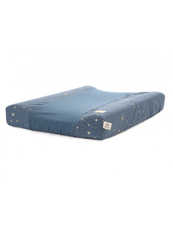 Housse matelas à langer gold stella/blue - Nobodinoz