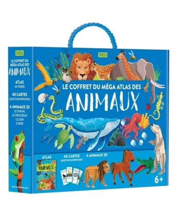 Le coffret du méga atlas des animaux  - Sassi