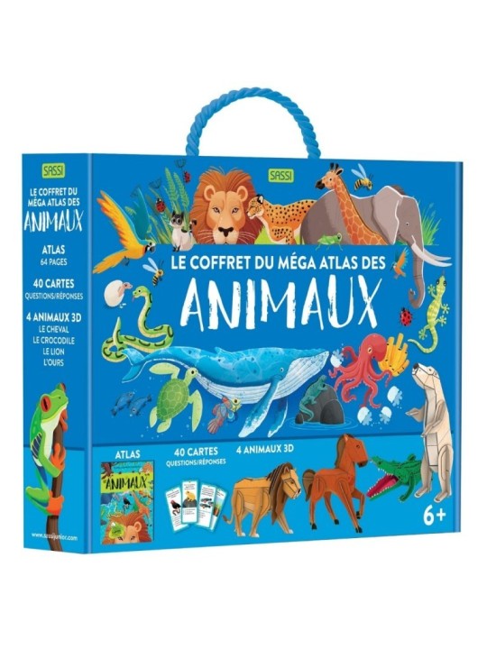 Le coffret du méga atlas des animaux  - Sassi