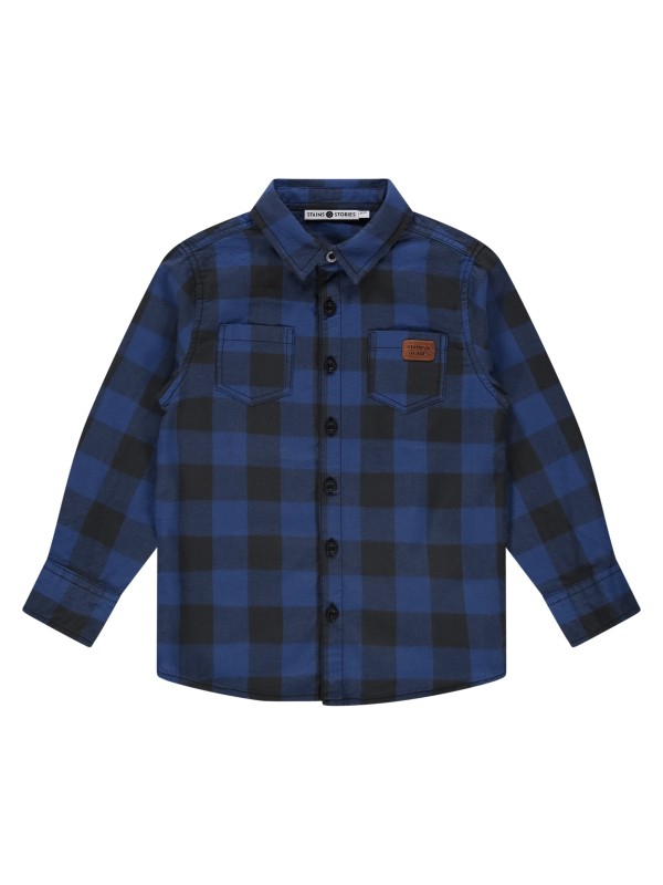 Chemise bleue à carreaux - Basketball - Stains & Stories