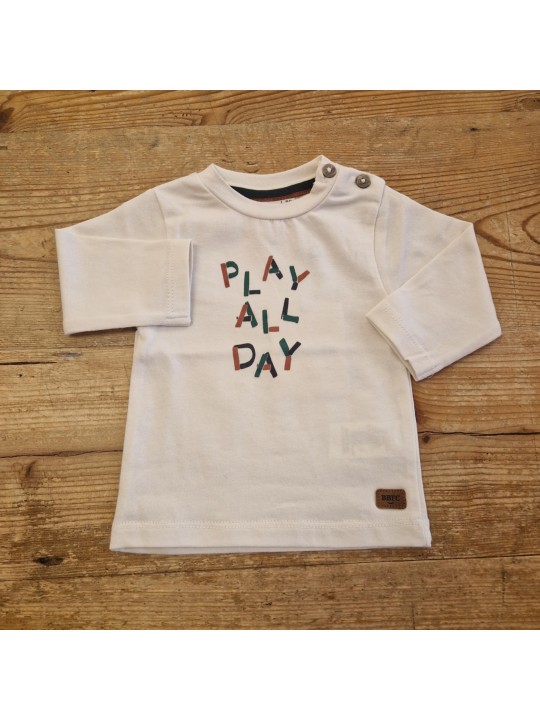 T-shirt Play all day écru - Basketball - BabyFace