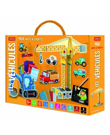 Mega box Arts & Crafts "Les véhicules" - Sassi