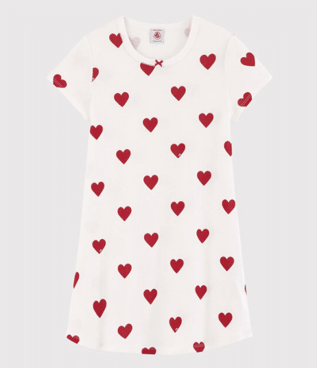 Chemise de nuit coeur - Petite Fille - Petit Bateau