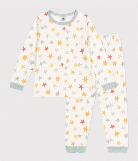Pyjama 2 Pieces Etoiles en velours Petit Bateau Littleteam.be